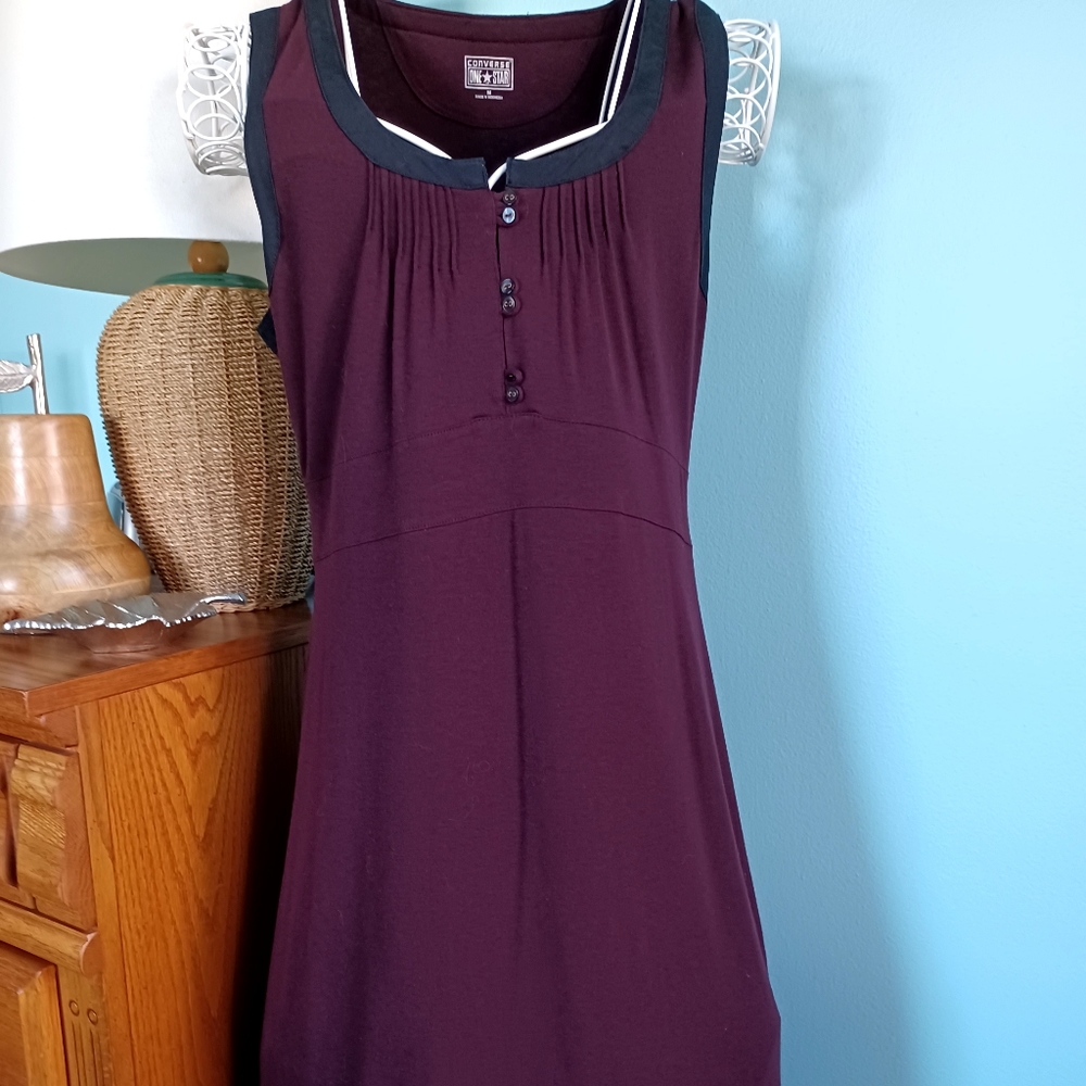 Converse One Star Maroon Knit Dress - Size Medium